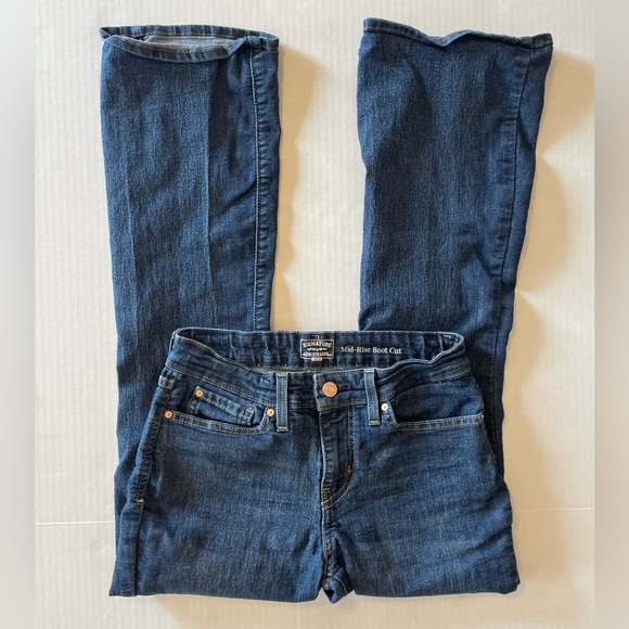 Levi’s Signature Mid-Rise Boot Cut denim jeans size 27x30 - Picture 2 of 6